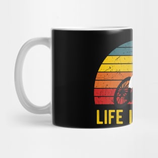 Life Is A Ride Bicycle Cyclist Vintage Cycling Mug